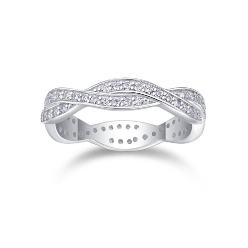 Dream - A Wedding Ring Set With Top-quality Moissanite S925 In Silver And Platinum-plated. The Ring Can Be Inspected With A Diamond Pen