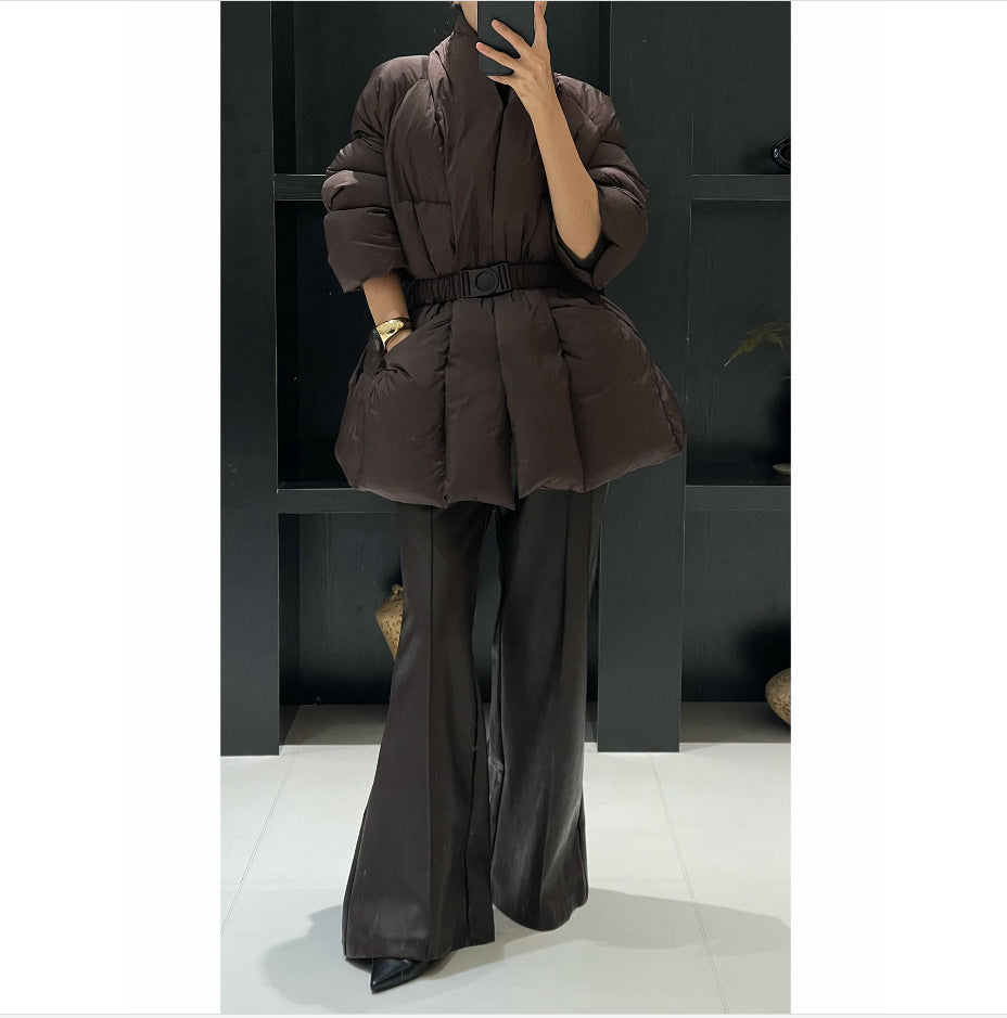 Good-looking Lace-up Cotton-padded Jacket Women's Korean-style Casual All-matching