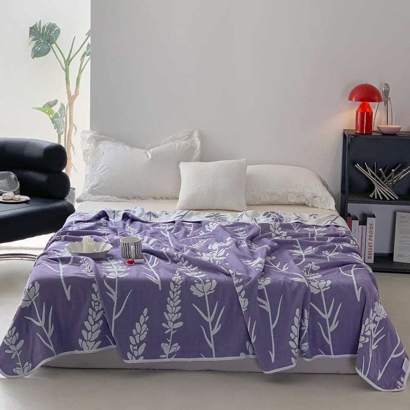 Cotton Embroidery Six Layers Of Gauze Office Nap Summer Quilt