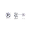 Pure Love - Earrings Set With Top-quality Moissanite S925 Silver And Platinum-plated Stud Earrings Are Fashionable And Trendy Accessories That Can Be Tested With A Diamond Pen