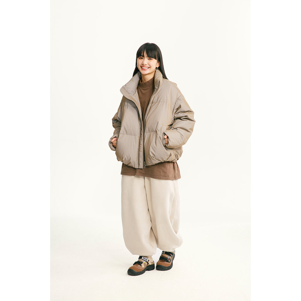 Mechanical Style Winter Down Jacket Women's White Duck Down Thickened Reflective Coat