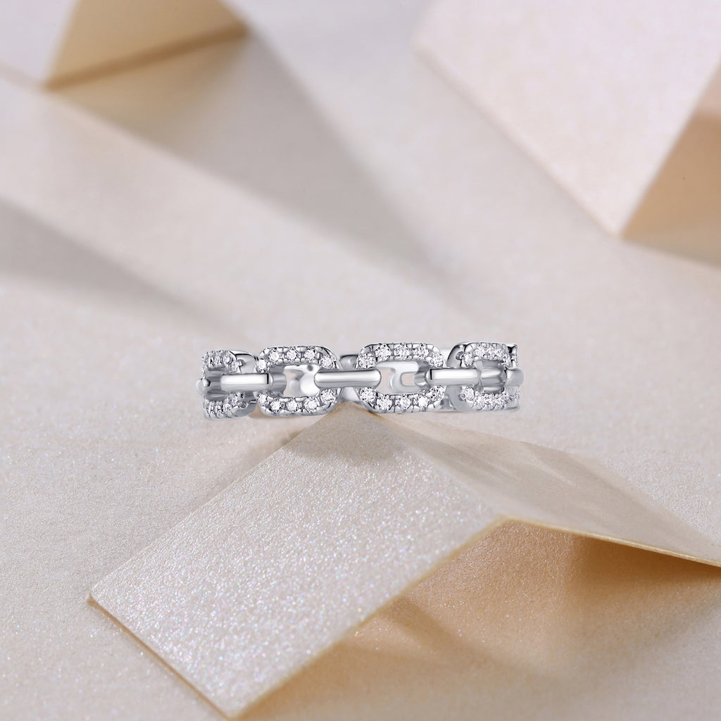 Lock In Love - A Wedding Ring Set With Top-quality Moissanite S925 Silver And Platinum-plated Diamond Can Be Tested With A Diamond Pen