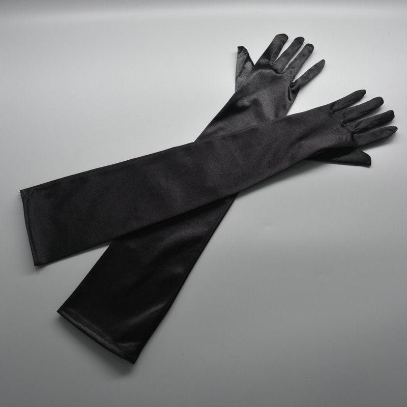 Fashion Satin Stretch Women's Halloween Gloves