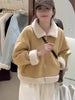 Korean-style Lamb Wool And Fur Coat