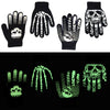 قفازات ركوب مضيئة على شكل جمجمة للهالوين مانعة للانزلاق