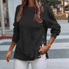 Fashion Button Pullover Sweater T-shirt For Women