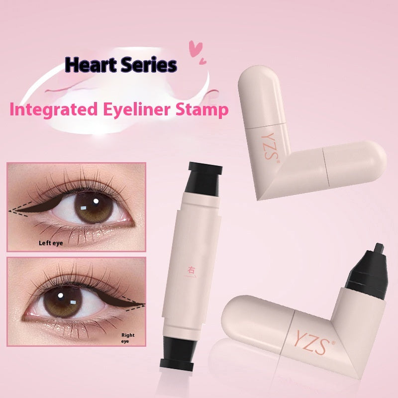 Waterproof Not Smudge Precise Outline Natural Long Lasting Integrated Double-headed Eyeliner Stamp Pen