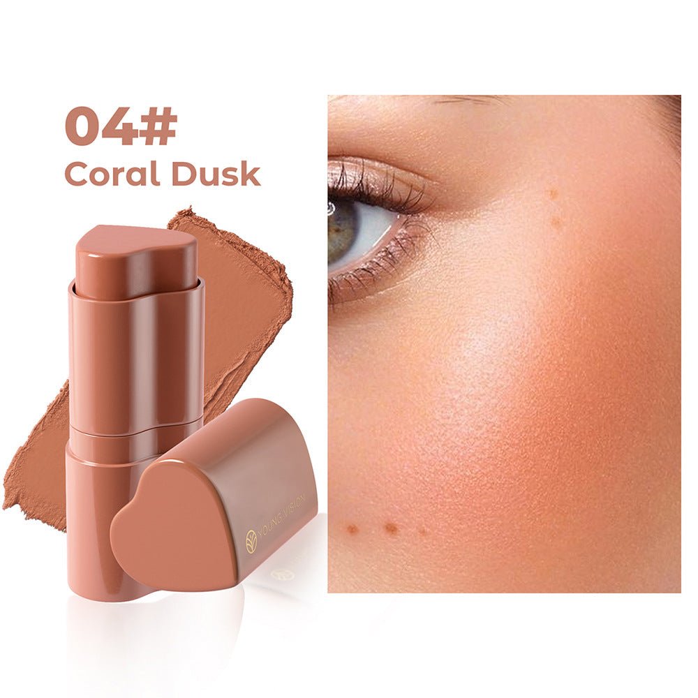 6 Colors Love Heart Blusher Contour Stick Facial Modification - Eshtree