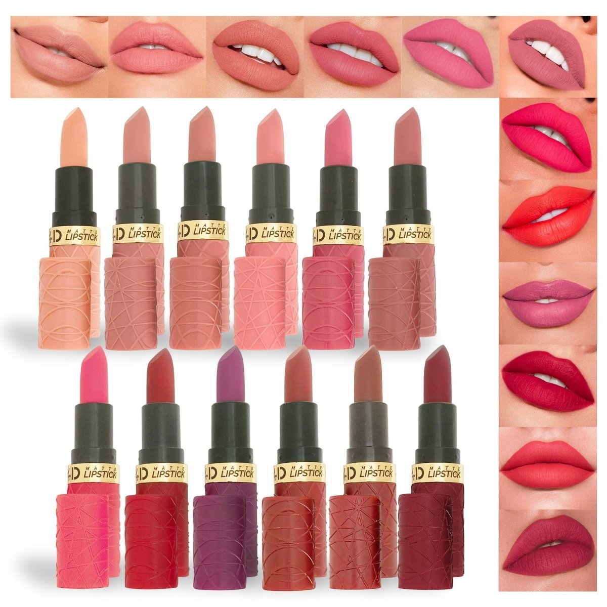 6 - pack Matte Finish Lipstick Lasting - Eshtree