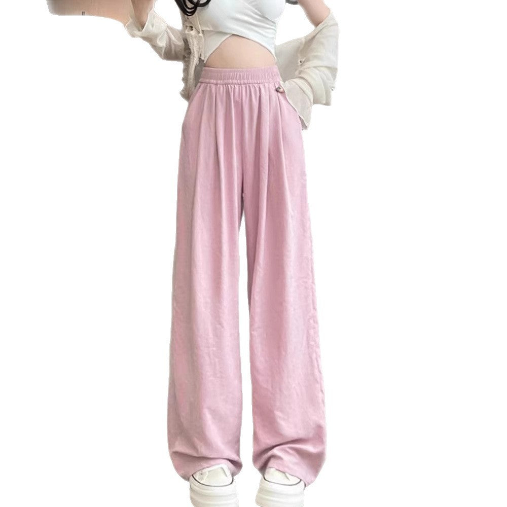 Casual Tall Sweatpants Idle Style White Wide Leg Pants