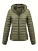 Women's Lightweight Hooded Winter Jacket Nylon Material