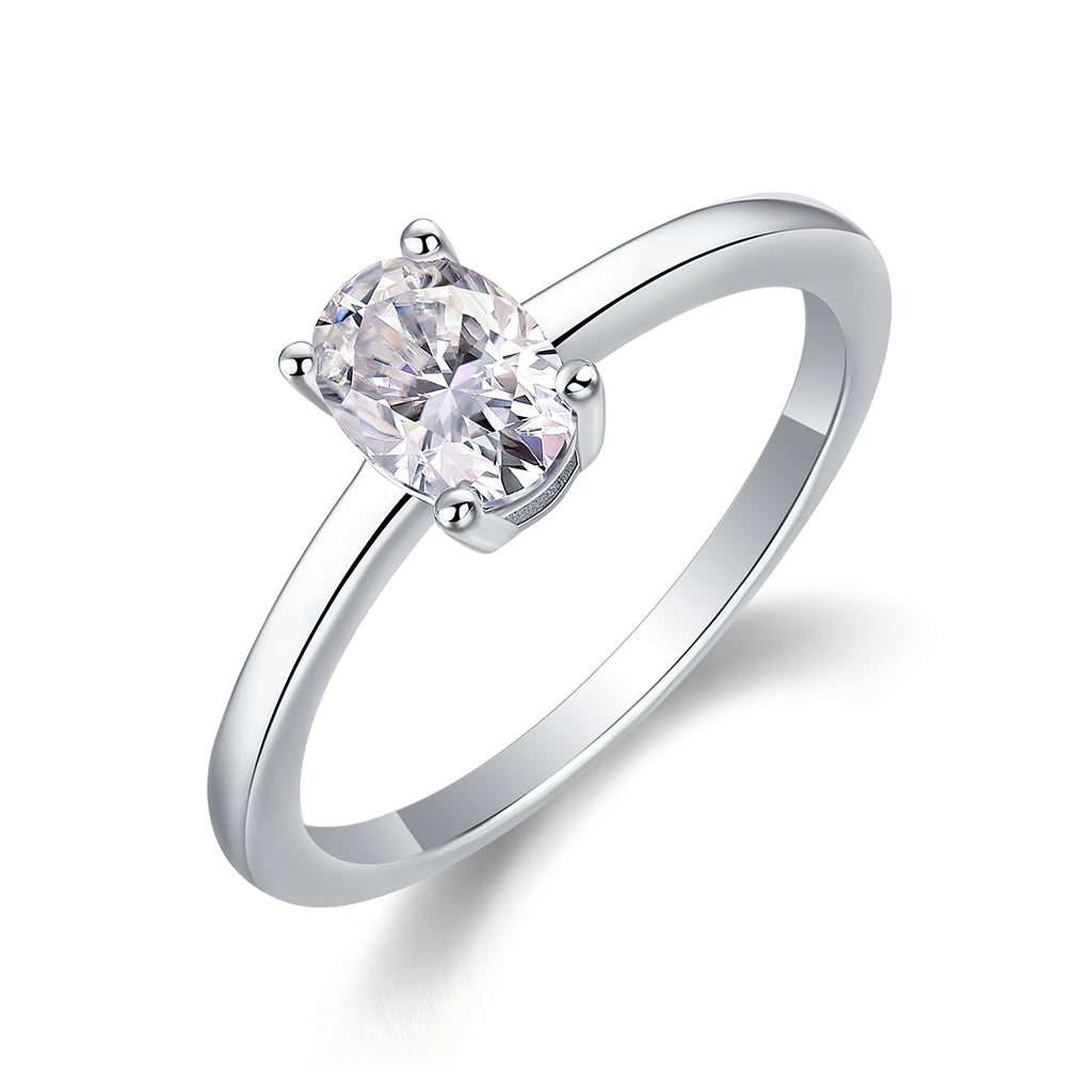 Eternal And Unchanging - A Wedding Ring Set With Top-quality Moissanite S925 Silver And Platinum-plated Diamond Can Be Tested With A Diamond Pen
