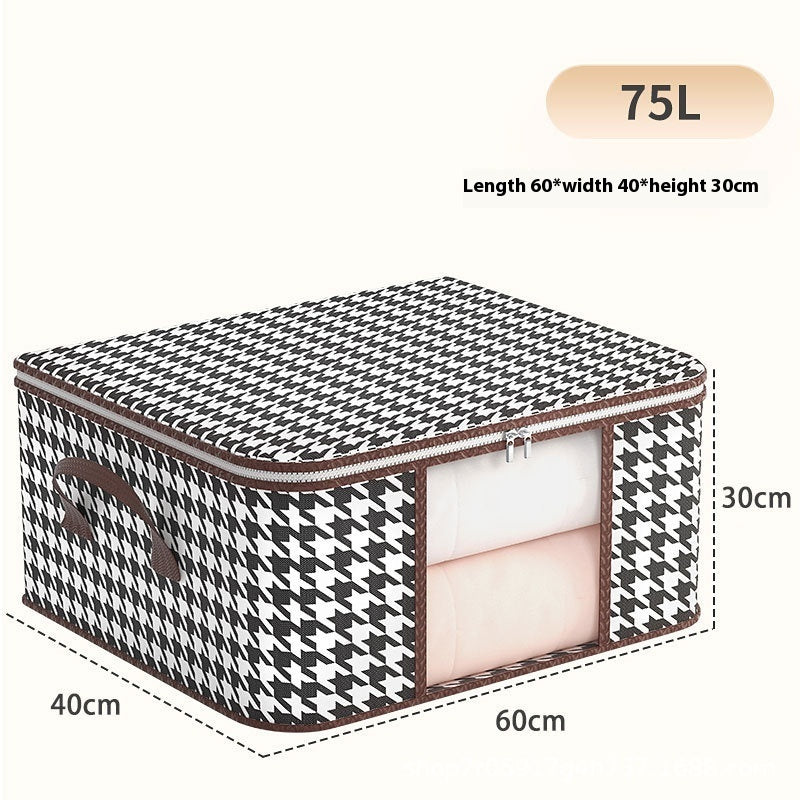 Houndstooth Visual Buggy Bag Clothing Quilt Storage Box