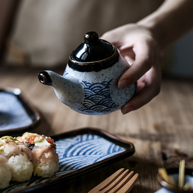 Japanese Style Ceramic Hefeng Seasoning Pot Set Restaurant Household