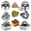 Stainless Steel Cookie Mold Hanging Basket Double Handle Mousse Ring Household Baking