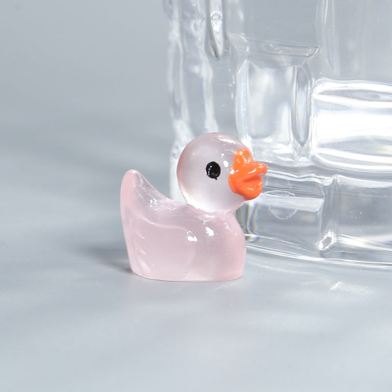 Resin Shrink Mini Little Duck Pendant