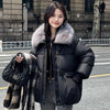 Korean Style Loose Lapels Sense Puffer Jacket Coat
