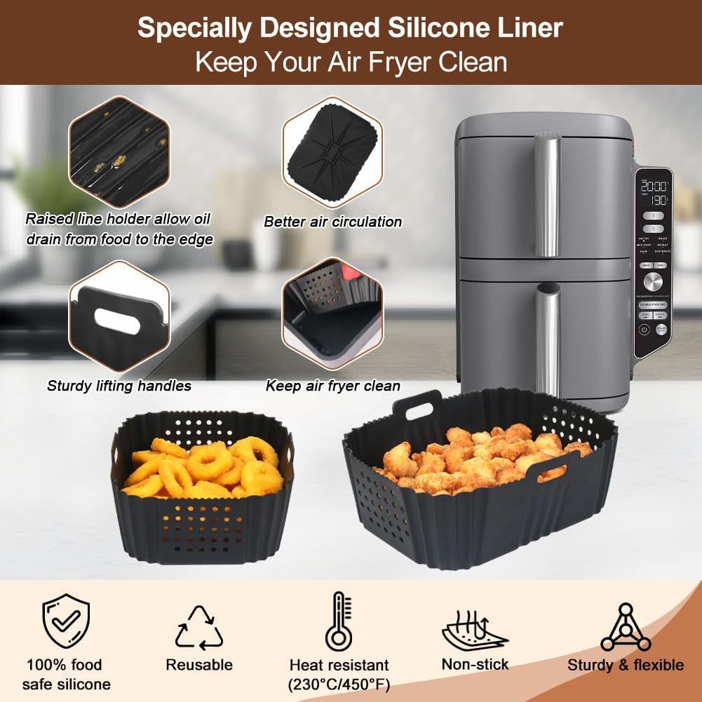 Double Layer Air Fryer Silicone Lining