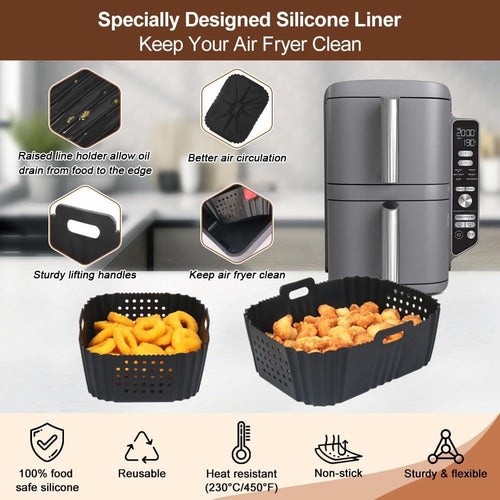 Double Layer Air Fryer Silicone Lining