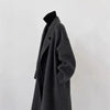 Women's Black-gray Korean-style Loose Mid-length High-end Wool Coat