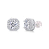 The Rose In The Heart - Earrings Set With 1-carat Top-quality Moissanite S925, Silver And Platinum-plated Stud Earrings, A Fashionable And Trendy Accessory That Can Be Tested With A Diamond Pen