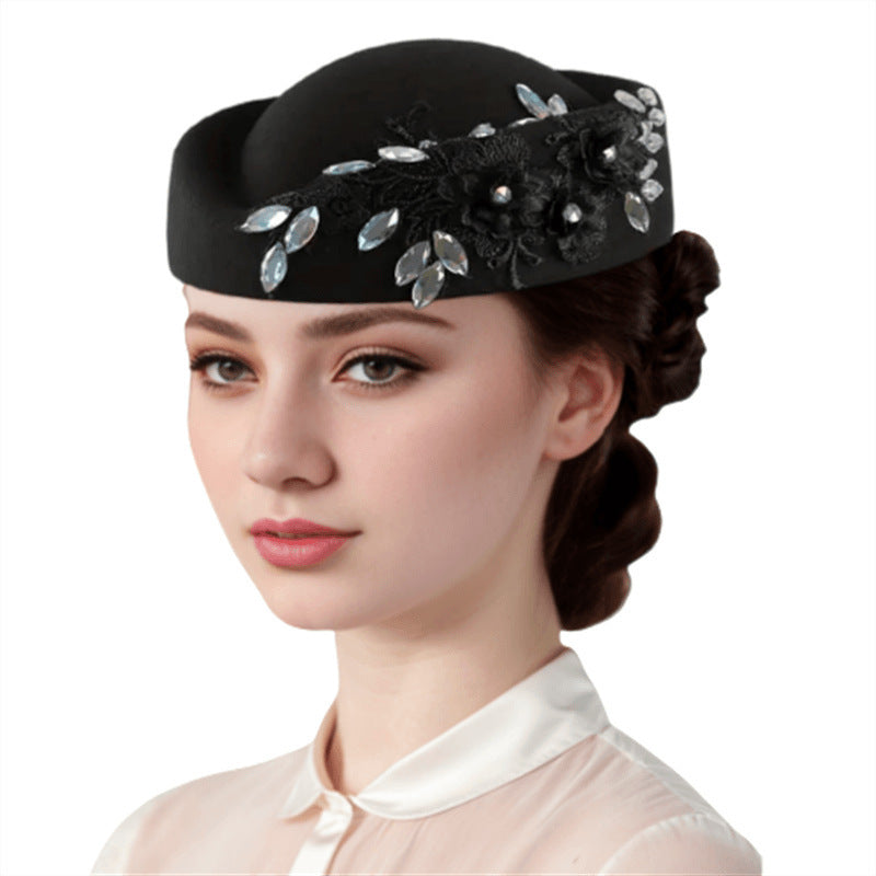 European And American Retro Felt Tam-o'-shanter