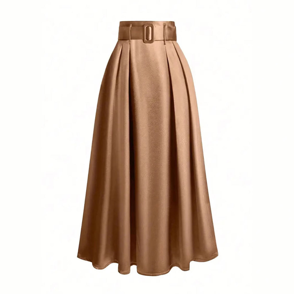 Women's High Waist Pure Color Skirt