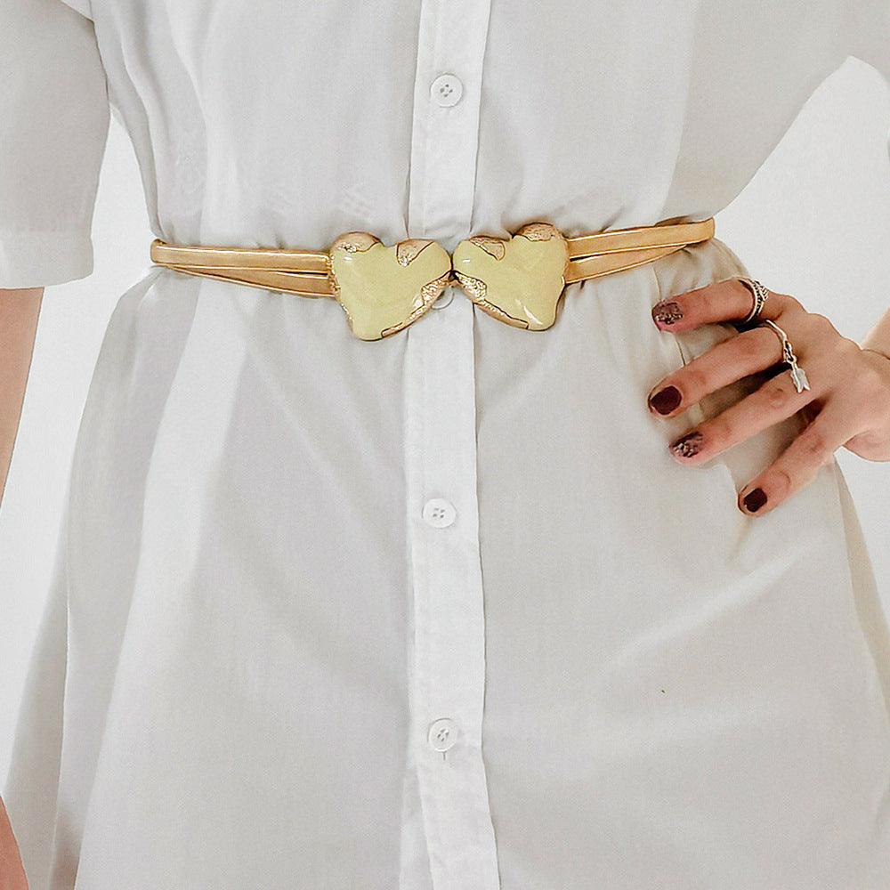 Simple Decorative Waist Chain Versatile Love Buckle