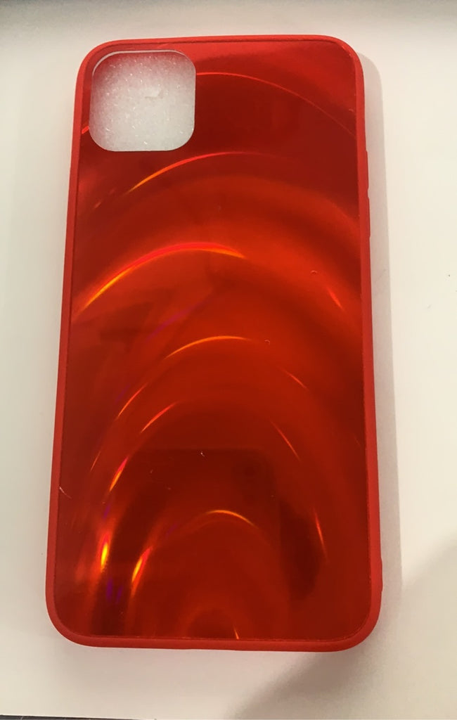 جراب هاتف ناعم بمرآة قوس قزح