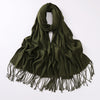 Autumn And Winter Cashmere-like Solid Color Long Scarf