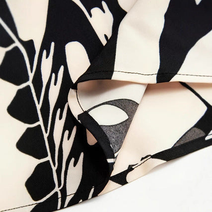 Elegant Chinese Style 3D Digital Printing Plant Flower Elegant Women's Skirt