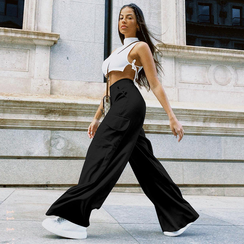 Versatile Casual Spicy Girl Straight Leg Pants For Women