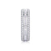 Parallel Universe - A Wedding Ring Set With Top-quality Moissanite S925 Silver And Platinum-plated Diamond Can Be Tested With A Diamond Pen