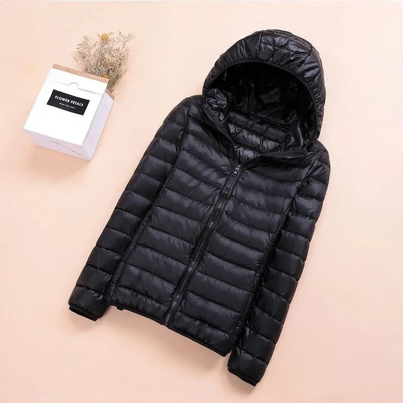 New Large Size Hooded Cotton Jacket Women
