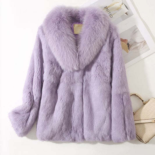 Fur Fur Rabbit Fur Coat FallWinter Slim