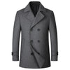 Fashion Double-breasted Lapel Mid-length Wool Men's Coat Dropshipping