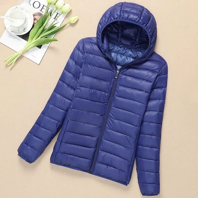 New Large Size Hooded Cotton Jacket Women