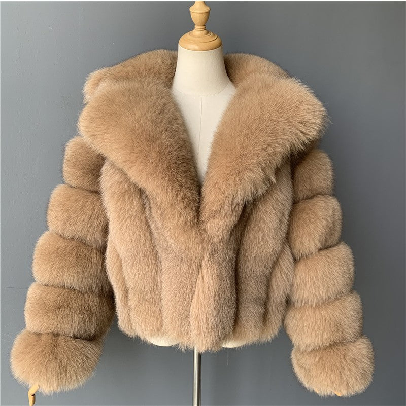 Coat Imitation Fox Fur Women's Clothing