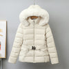 Brushed Lining Slim-fit Elegant Cotton-padded Coat