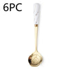 Stainless Steel Flower-shaped Spoon Surface Ceramic Handle Spoon Mixing Spoon