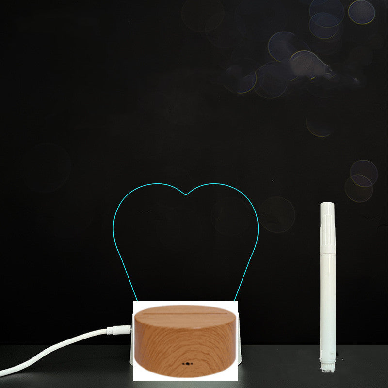 لوحة أكريليك ثلاثية الأبعاد مع إضاءة LED للوحة رسائل بخط اليد