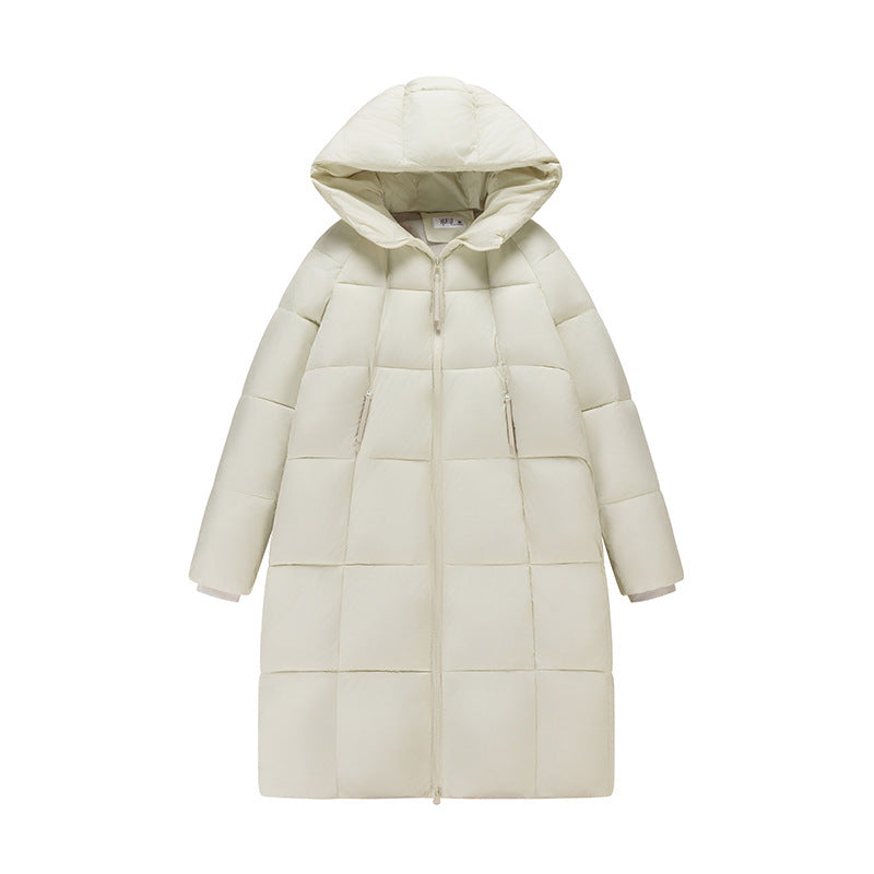 Overknee Mid-length Loose Hooded Women's Coat