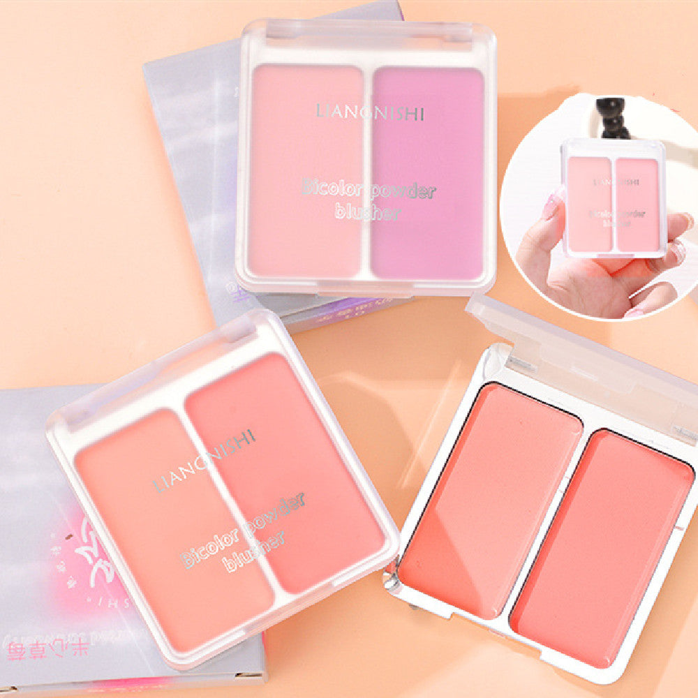 Two-tone Blush Nude Makeup Matte Natural Repair Integrated Long Lasting Color Rendering