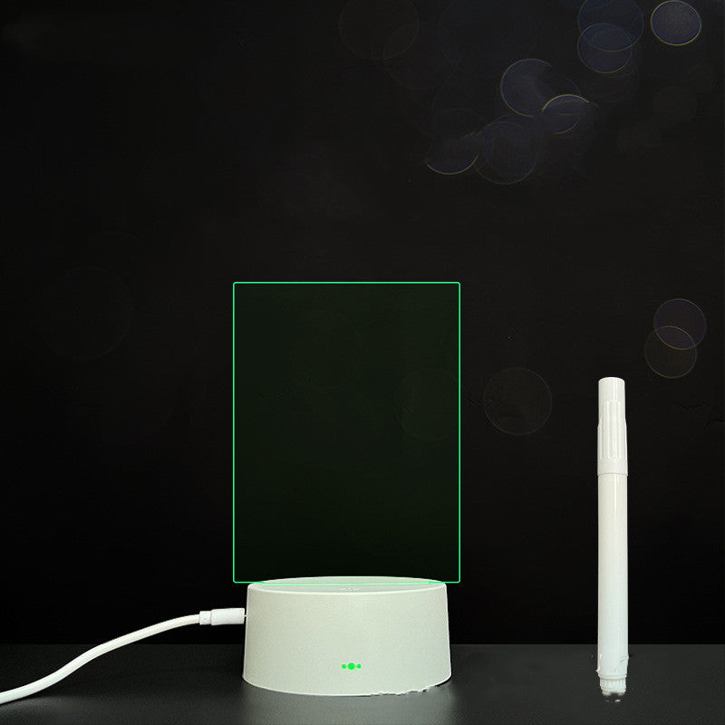 لوحة أكريليك ثلاثية الأبعاد مع إضاءة LED للوحة رسائل بخط اليد