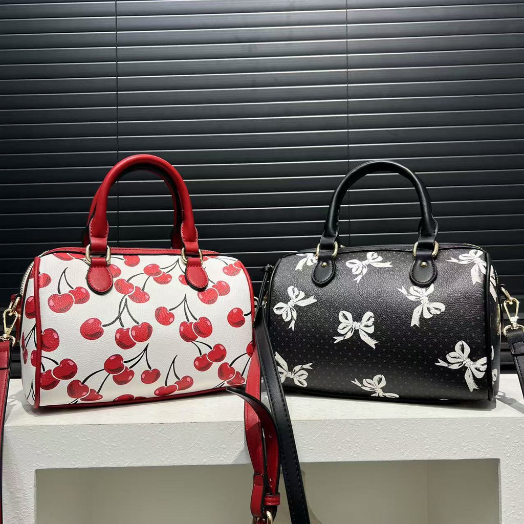 Women's Soft Leather Handbag Cute Patchwork Easy Matching