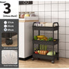 Trolley Rack Floor Multi-layer Mobile Kitchen Vegetable Basket