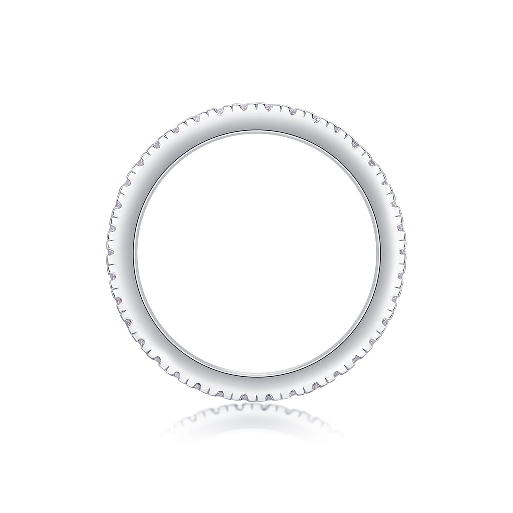 Rotating Love - A Wedding Ring Set With Top-quality Moissanite S925 Silver And Platinum-plated Diamond Can Be Tested With A Diamond Pen