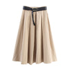 With Belt Cape Style Midi Dress Skirt Female