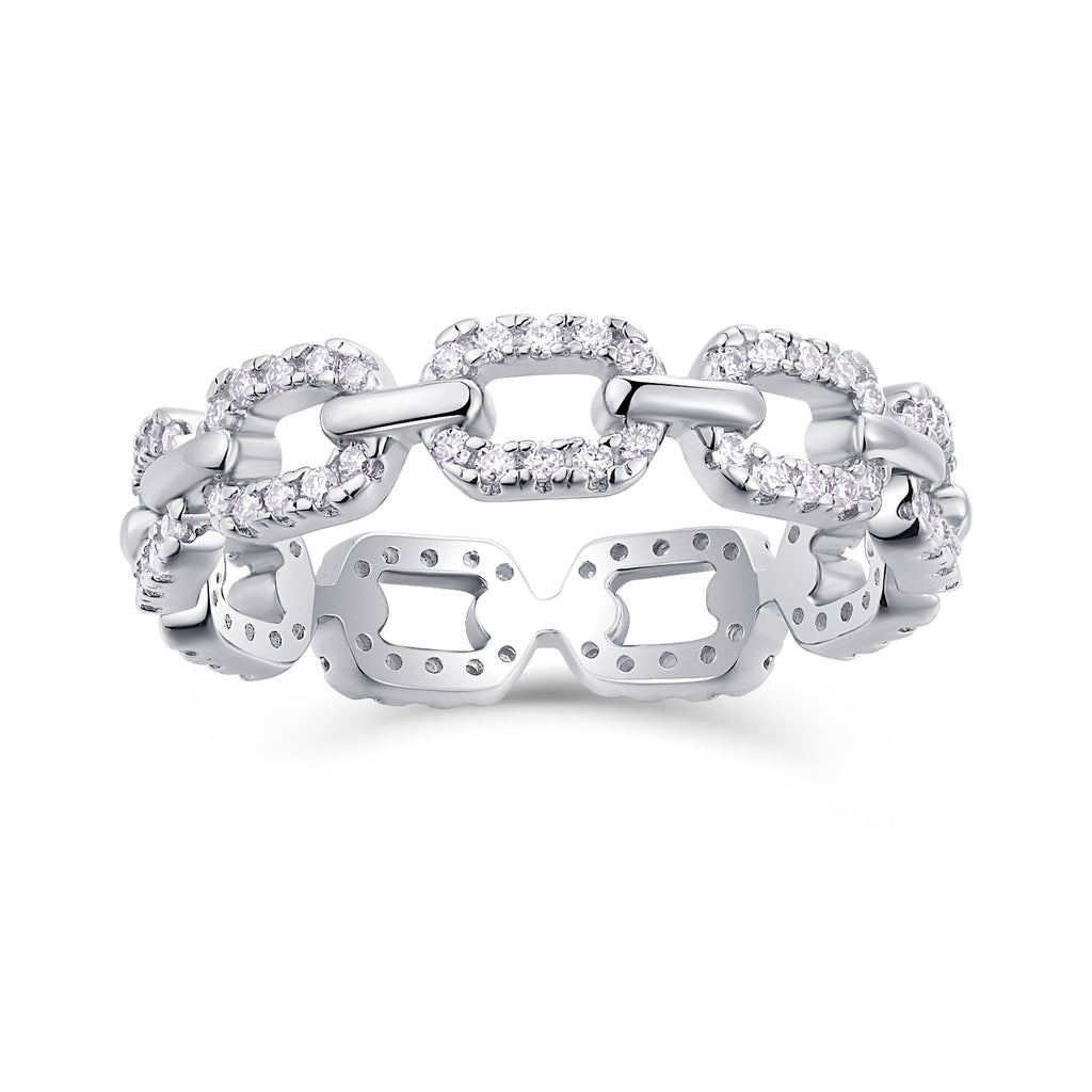 Lock In Love - A Wedding Ring Set With Top-quality Moissanite S925 Silver And Platinum-plated Diamond Can Be Tested With A Diamond Pen