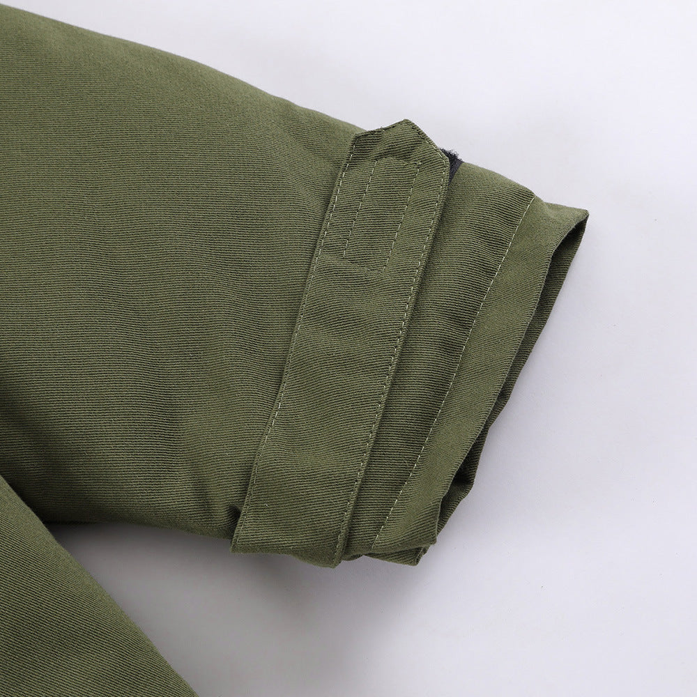 Color Contrast Patchwork Hooded Jacket For Men